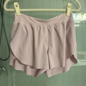 Lululemon Light Pink Fast and Free or find your pace shorts